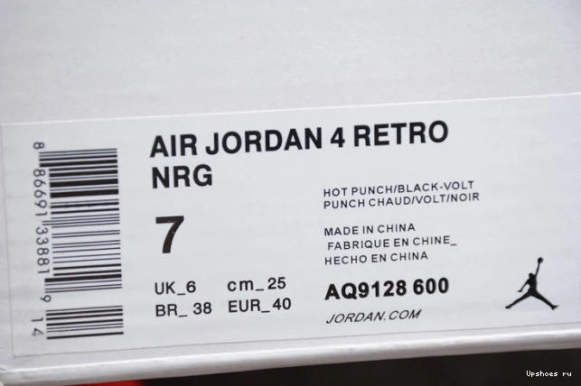  4 Hot Retro (W) Punch AQ9128-600 Jordan 1219